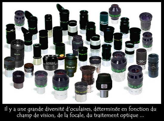 les oculaires du télescope